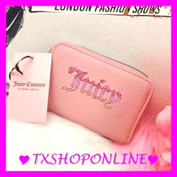 💗🌺{Juicy Couture} Dusty Blush Pink Breaking The Rules Double Medium Zip Wallet - Picture 2 of 8